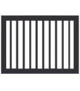 24 Inch Grilled Window Frame with Welded Bars - Painted