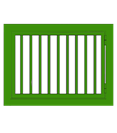32 Inch Hinged Grill Window Insert - Painted