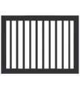 32 Inch Grilled Window Frame with Welded Bars - Painted