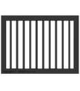 36 Inch Grilled Window Frame with Welded Bars - Painted