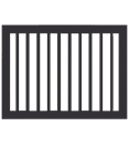 48 Inch Grilled Window Frame with Welded Bars - Painted
