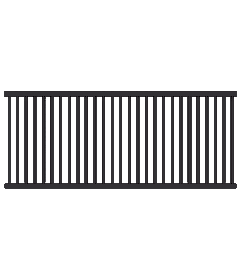 72 Inch Welded Grill Section - Painted