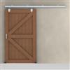 Barn Door 8' Premium Track & Hanging Hardware Kit, Galvanized