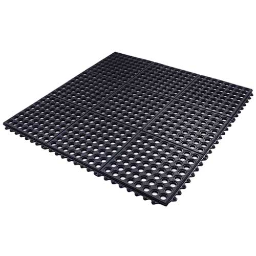 Wash Mats Interlocking Mats with Holes 3' x 3' x 1/2 - Cashmans