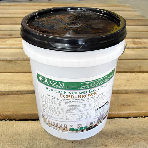 RAMM 100% Acrylic Fence Paint, 5 Gallons, Brown