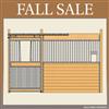 Essex Stall Front with Full Grill V-Door and Feed Opening Kit, Galvalume