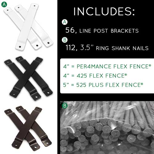 Flex Fence Line Post Brackets Kit