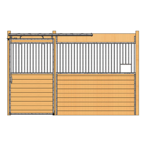 Oxford Stall Front with Grill Top Door & Feed Opening Kit