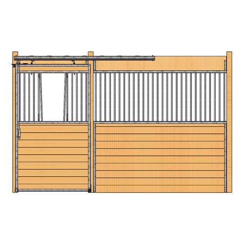 Oxford Welded Stall Front with V-Door Kit