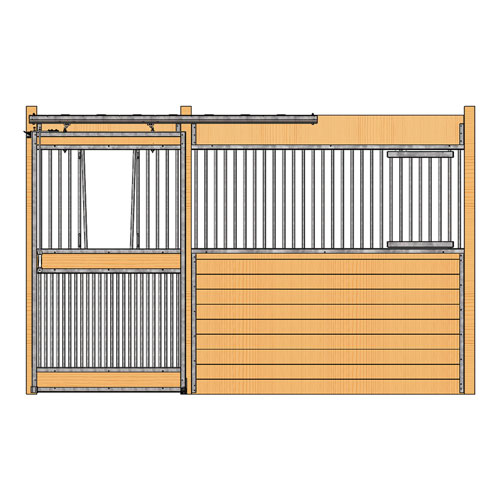 Oxford Stall Front with Full Grill V-Door & Feed Door Kit