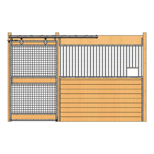 Oxford Stall Front with Full Mesh Door & Feed Opening Kit