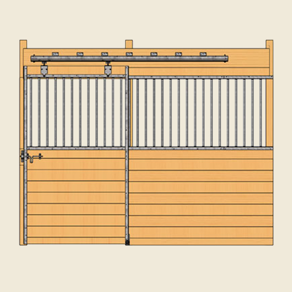 10' Derby Stall Front Kit, Galvalume