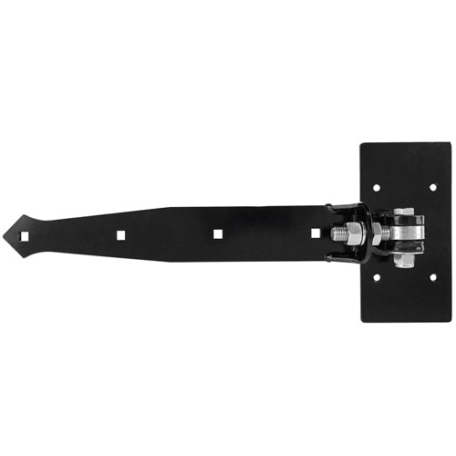 Rockwood Heavy-Duty Adjustable Strap Hinge, Powder-Coated Black