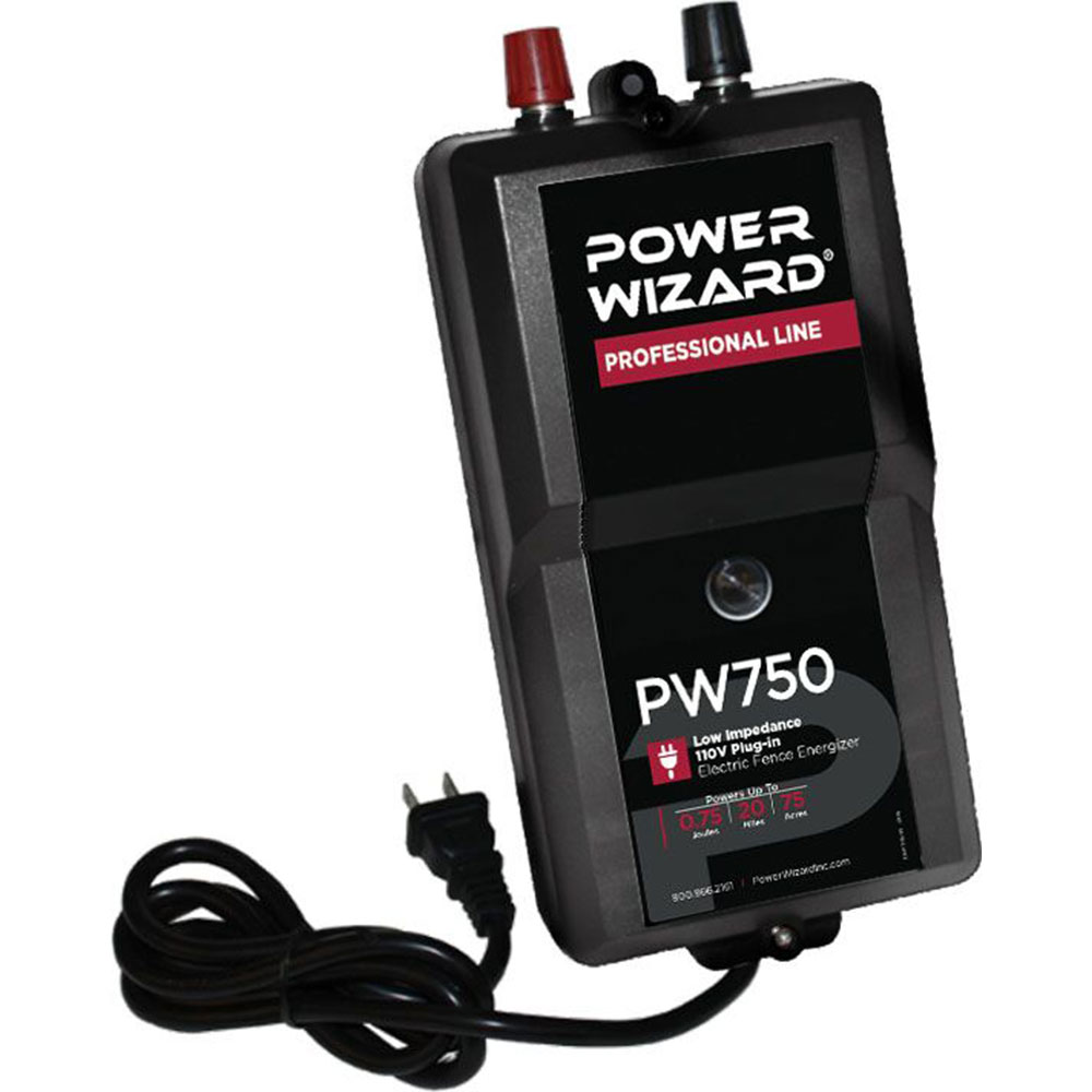 0.75-Joule, 110V Low Impedance, Plug-In Fence Charger