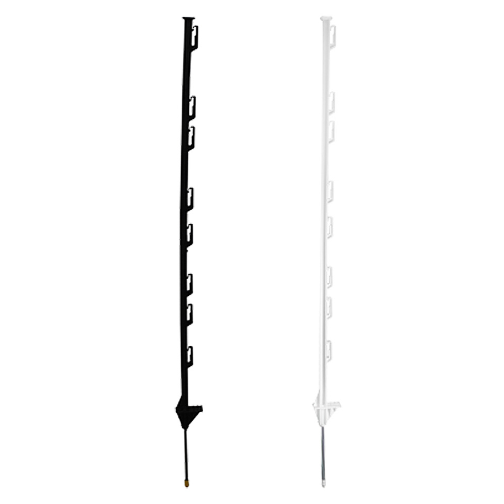 10x105cm White Electric Fencing Fence Poly Plastic Posts Horse Paddock Line Pole 