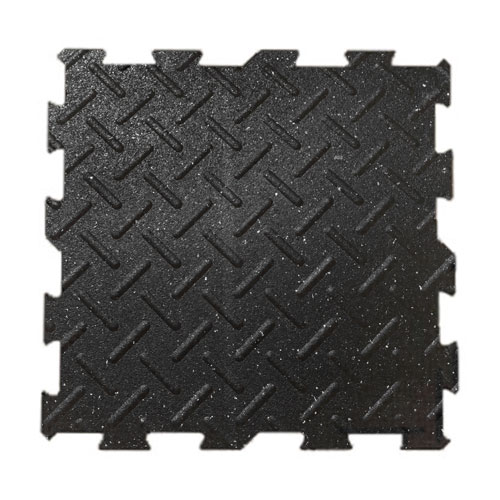 2' x 2' Diamond Plate Top Interlocking Rubber Mat