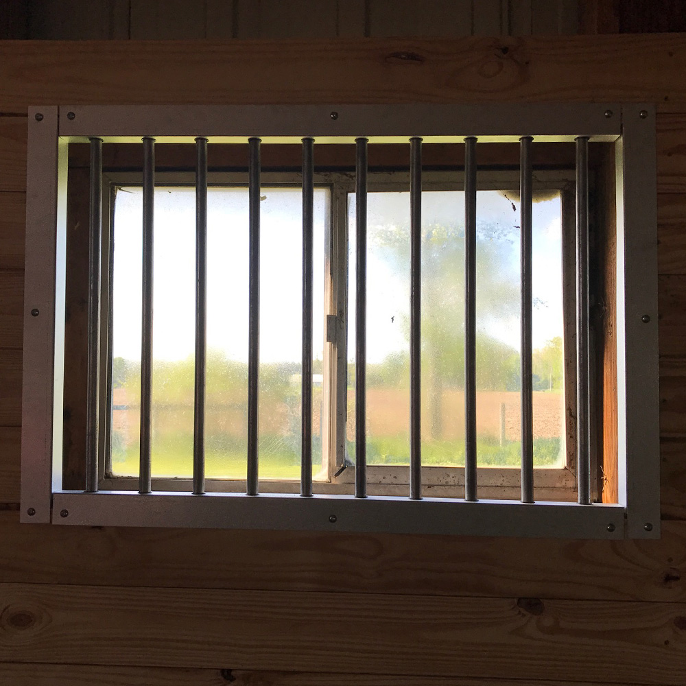 Classic Hinged Wood Barn Window Grill