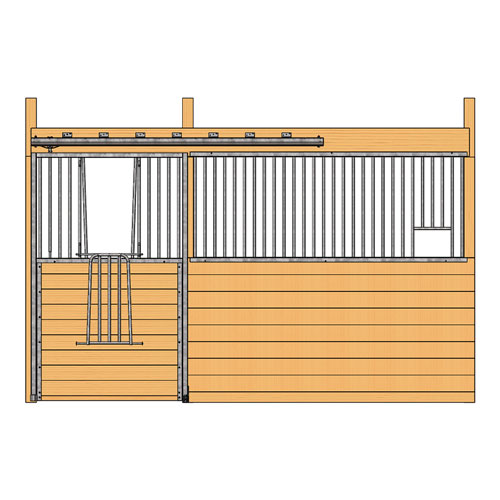 Cambridge Stall Front with V-Door & Feed Opening Kit
